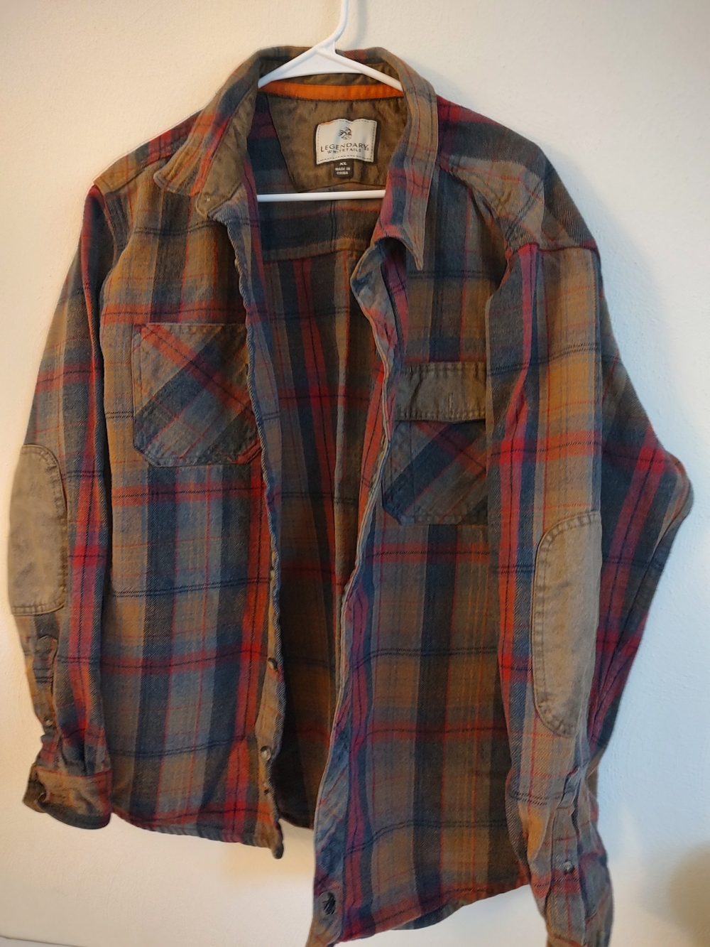 Legendary Whitetails Men's Plaid Shirt Jacket in Blue, Red, Brown, Harbor Heavyw